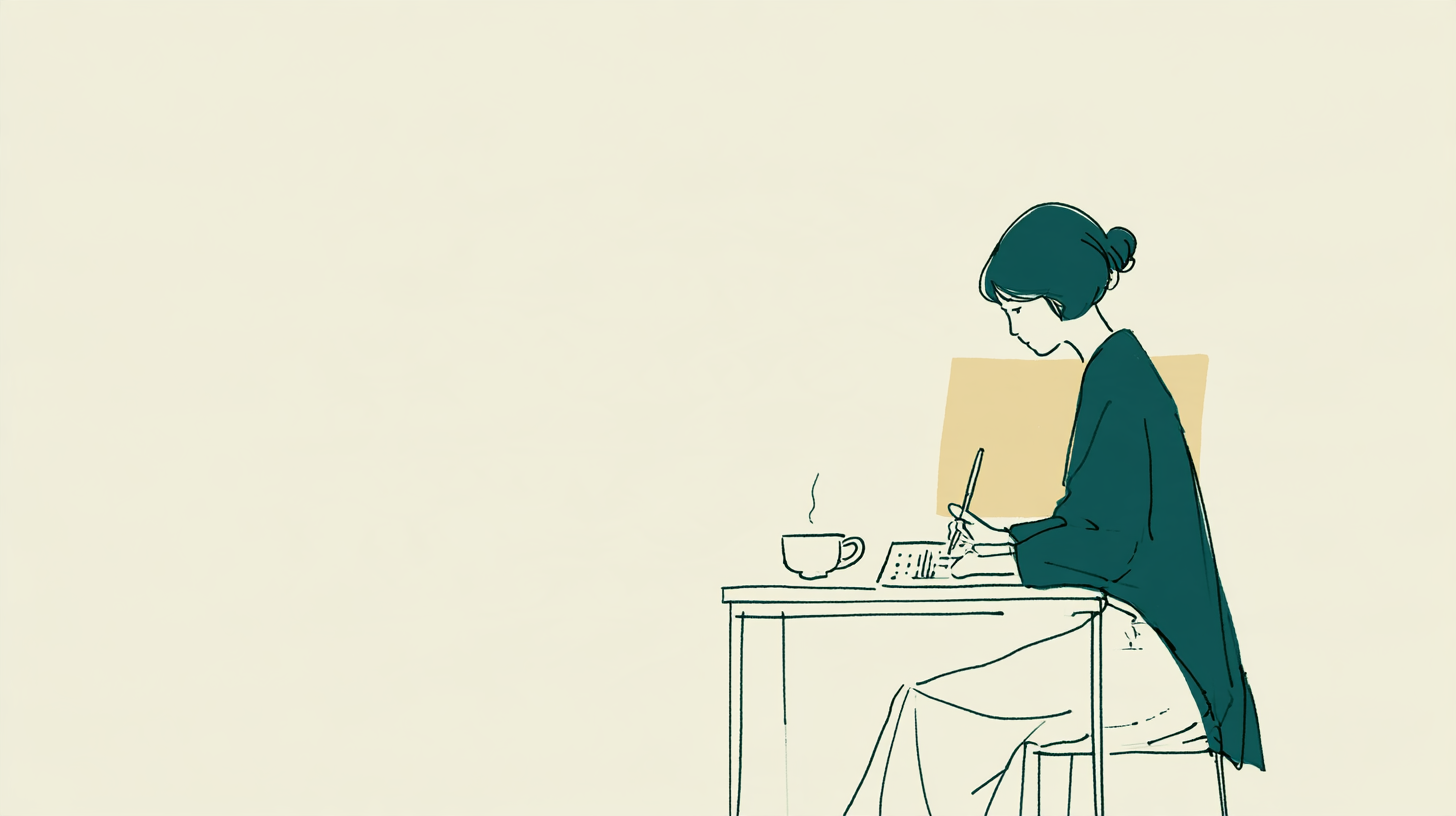 問診票を書く